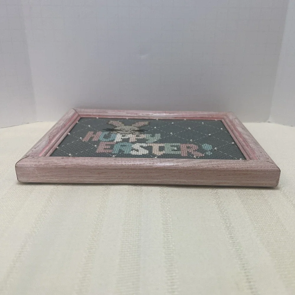 Easter Embroidered Cross Stitch Wall Decor Rabbit‎ 6